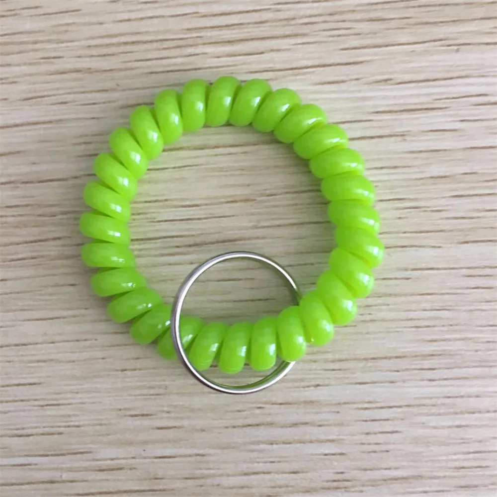 Colorful Spiral Plastic Wrist Coil Keychain Set of 10 7 Colorful Spiral Plastic Wrist Coil Keychain Set of 10 - Image 7