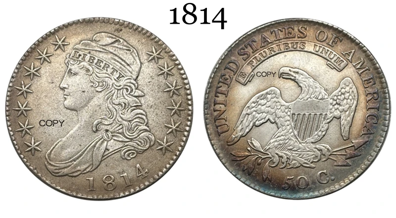 1814 US Half-Cent Replica for Collectors 8 1814 US Half-Cent Replica for Collectors - Image 8