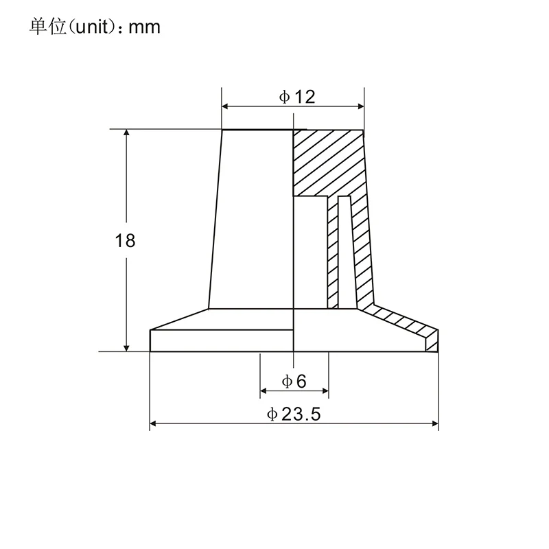 Six Black Guitar Amplifier Knobs with Aluminum Tops 6 Six Black Guitar Amplifier Knobs with Aluminum Tops - Image 6