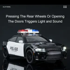 1:32 Diecast Police Charger with Lights 10 S3dd09e2a75a148bba4059bd91621a498z