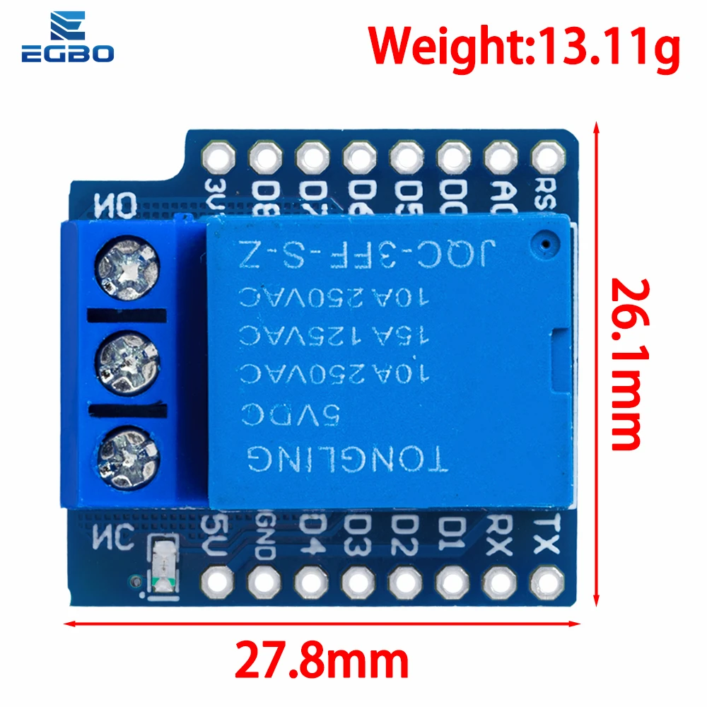 Wemos D1 Mini Relay Shield Module 1-10 Channels 4 Wemos D1 Mini Relay Shield Module 1-10 Channels - Image 4