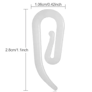 White Plastic Curtain Hooks Set (50/100/200) 11 S3e060ec35eaa40668446023dc83f7318P