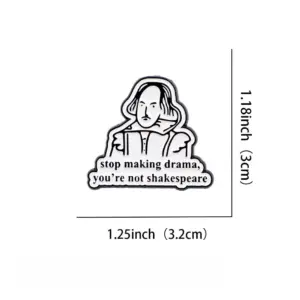 Colorful Shakespeare Literary Brooch Set 12 S3e4135155a6048a08ff9f0486f1cd950E
