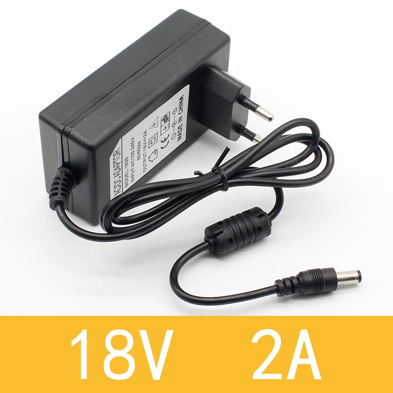 Universal 18V 2A Power Adapter for Electronic Devices 1 Universal 18V 2A Power Adapter for Electronic Devices