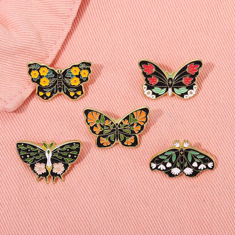 Fairy Butterfly Enamel Brooch with Moon Moth 4 Fairy Butterfly Enamel Brooch with Moon Moth - Image 4
