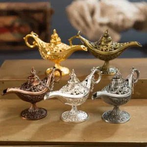 Vintage Aladdin Genie Lamp Collection in Metallic Finishes