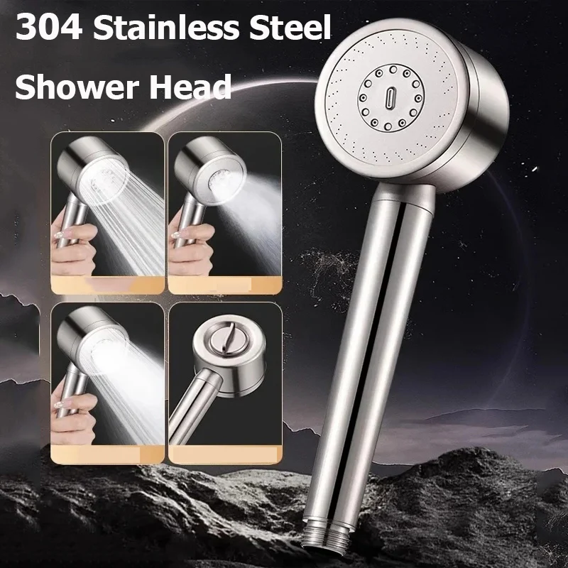Sleek Stainless Steel Shower Head with 3 Modes 7 Sleek Stainless Steel Shower Head with 3 Modes - Image 7