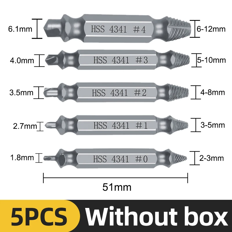 Durable Tungsten Carbide Screw Extractor Set 10 Durable Tungsten Carbide Screw Extractor Set - Image 10