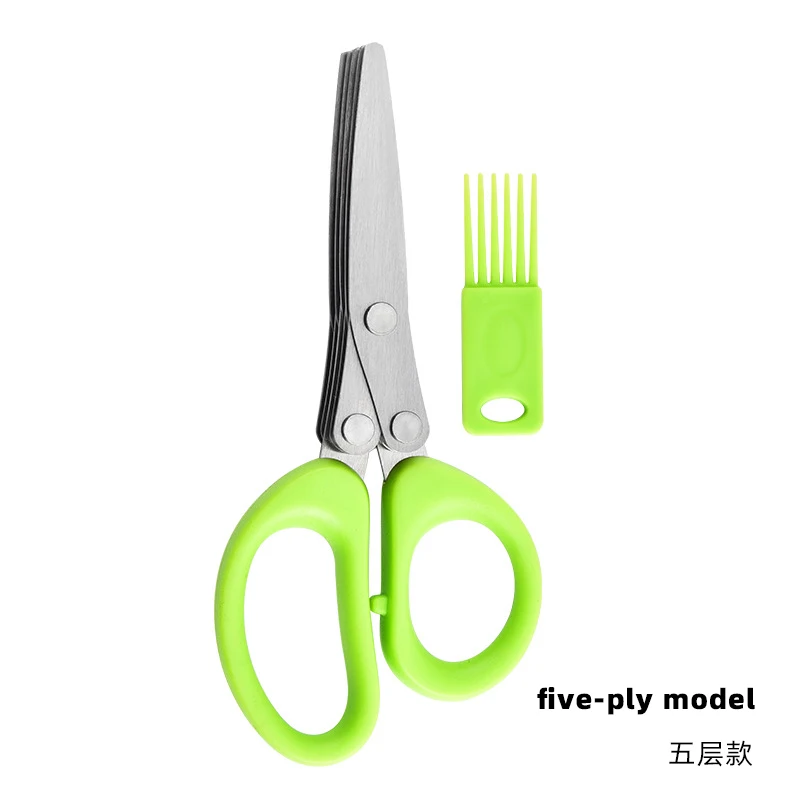 Multi-Layered Kitchen Scissors with Green Handles 7 Multi-Layered Kitchen Scissors with Green Handles - Image 7