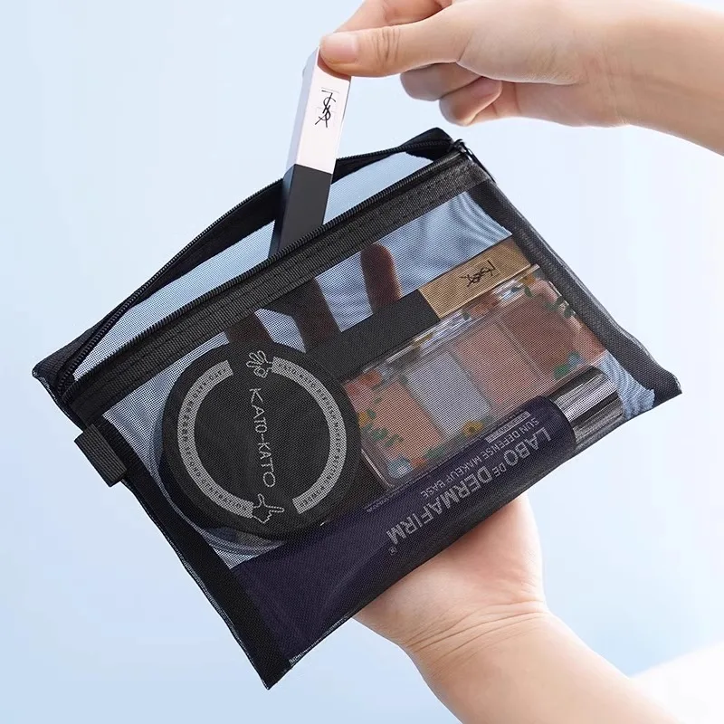 Large Capacity Mesh Cosmetic Bag for Travel 4 Large Capacity Mesh Cosmetic Bag for Travel - Image 4