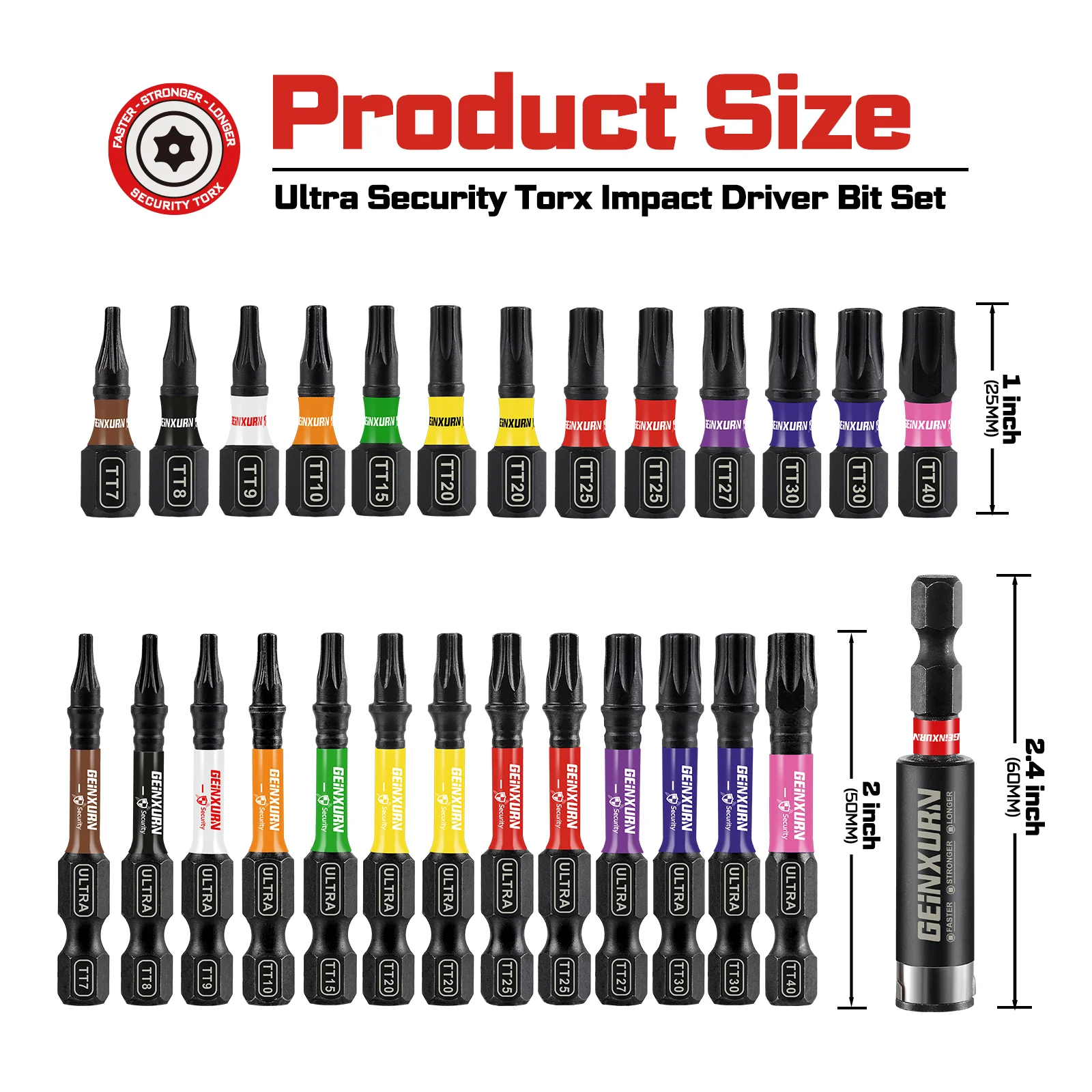 High-Strength Impact Driver Bit Set TT7–TT40 2 High-Strength Impact Driver Bit Set TT7–TT40 - Image 2