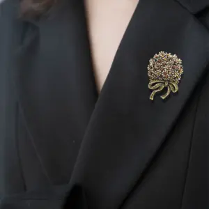 Vintage Floral Brooch with Gem Accents 11 S3f01fe1246264503bf05fc49eb4f8d3ak