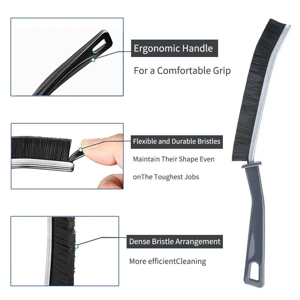 Black Household Grout Cleaning Brush Set 5 Black Household Grout Cleaning Brush Set - Image 5
