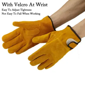 Bright Yellow Cowhide Safety Gloves for Hand Protection 7 S3f4b04cf0a7b44a9bc6ec3dfeb7971eaf