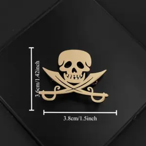 Punk Skull Brooch in Silver, Black, or Gold 8 S3f5699eed9c94d04b54d12a8d94fbddeU