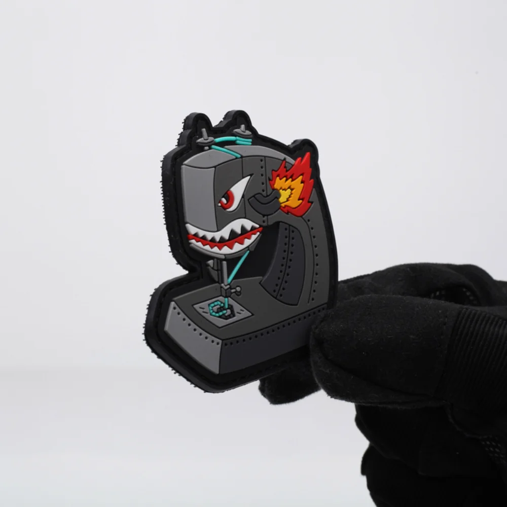 Quirky Cartoon Sewing Machine Patch 3D Design 4 Quirky Cartoon Sewing Machine Patch 3D Design - Image 4