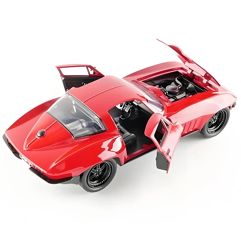 Red Chevrolet Corvette F8 1:24 Diecast Model 3 Red Chevrolet Corvette F8 1:24 Diecast Model - Image 3