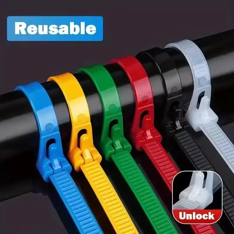 100-Pack Reusable Nylon Cable Ties 4x150mm 2 100-Pack Reusable Nylon Cable Ties 4x150mm - Image 2