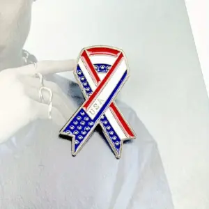Patriotic Blue Flag Ribbon Lapel Brooch 7 S4013154e04094170a863025f909893d6G