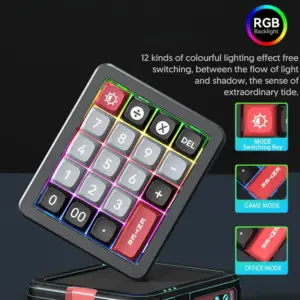 19-Key Mechanical Numeric Keypad with RGB Backlight 12 S4022d945e3724fc4b9810454aef631caW