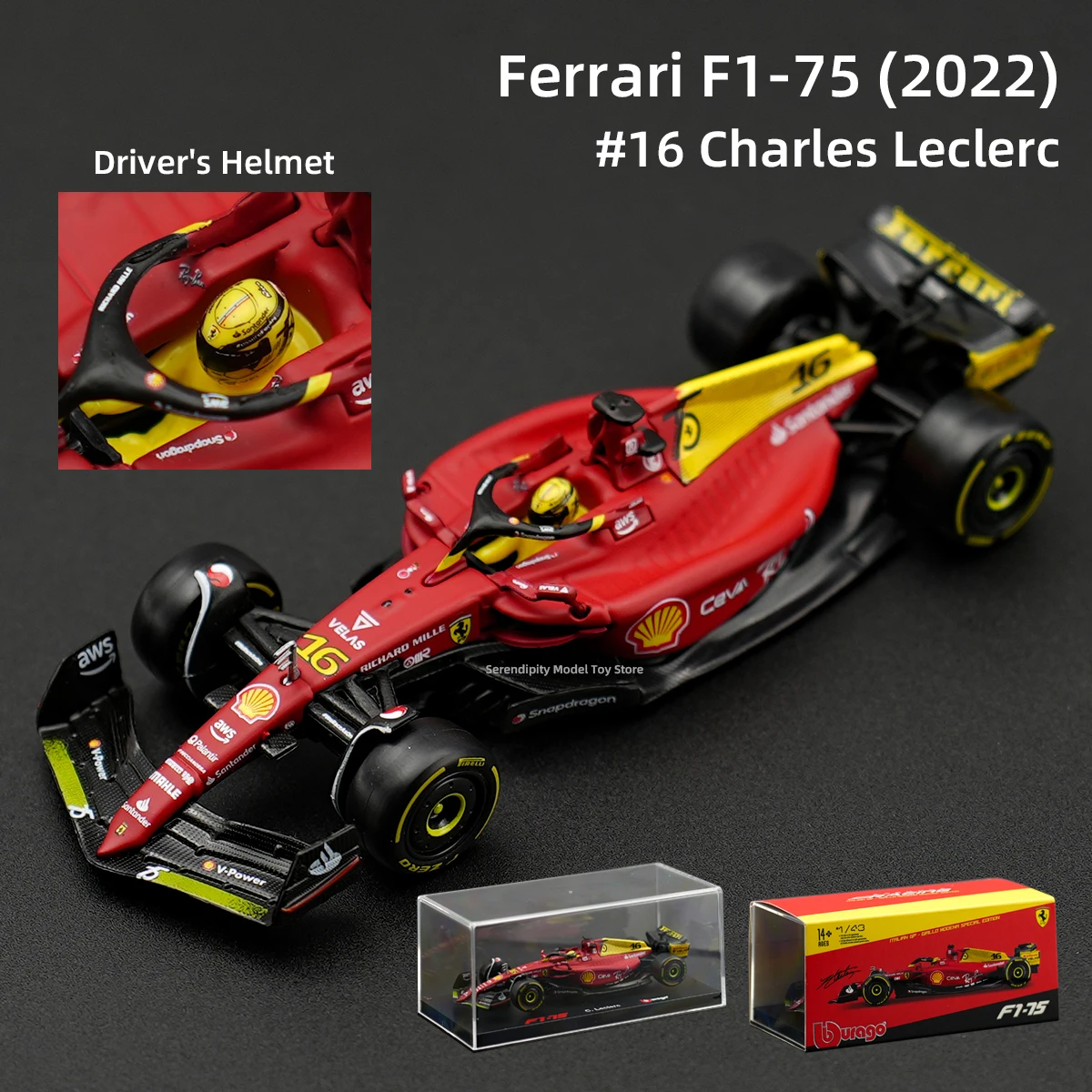 Ferrari 2022 F1-75 Die-Cast Model 1:43 Scale 3 Ferrari 2022 F1-75 Die-Cast Model 1:43 Scale - Image 3