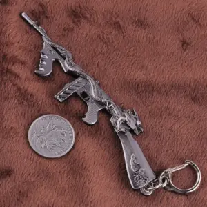 Vintage Dragon Gun Keychain with Ornamental Details 4 S407d9c48f57d4bfeb3e586213d1d1d7eJ