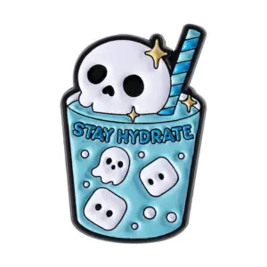 Skull Series Brooch with Hydration Message 19 S40d086e0eddf417ab329499d760901d8O