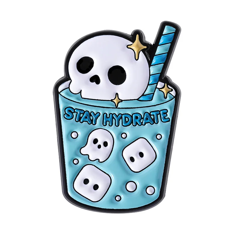 Skull Series Brooch with Hydration Message 10 Skull Series Brooch with Hydration Message - Image 10