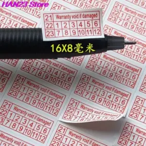 Red Fragile Warranty Labels Set (200 Pieces)