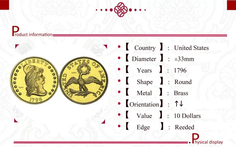 1796 Liberty Eagle Collectible Replica 6 1796 Liberty Eagle Collectible Replica - Image 6