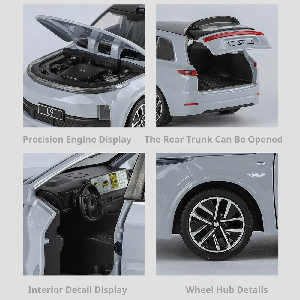 1:32 Scale Diecast Car Model with Lights 5 1:32 Scale Diecast Car Model with Lights - Image 5