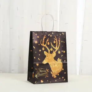 Elegant Black and Gold Christmas Gift Bags Set 17 S418b761de4074bf986b047828bcfd21cV