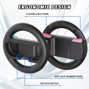 Black Switch 2 Racing Steering Wheels Set 9 S418ee0a30ae2414d8cc47ddbdb7b1297W