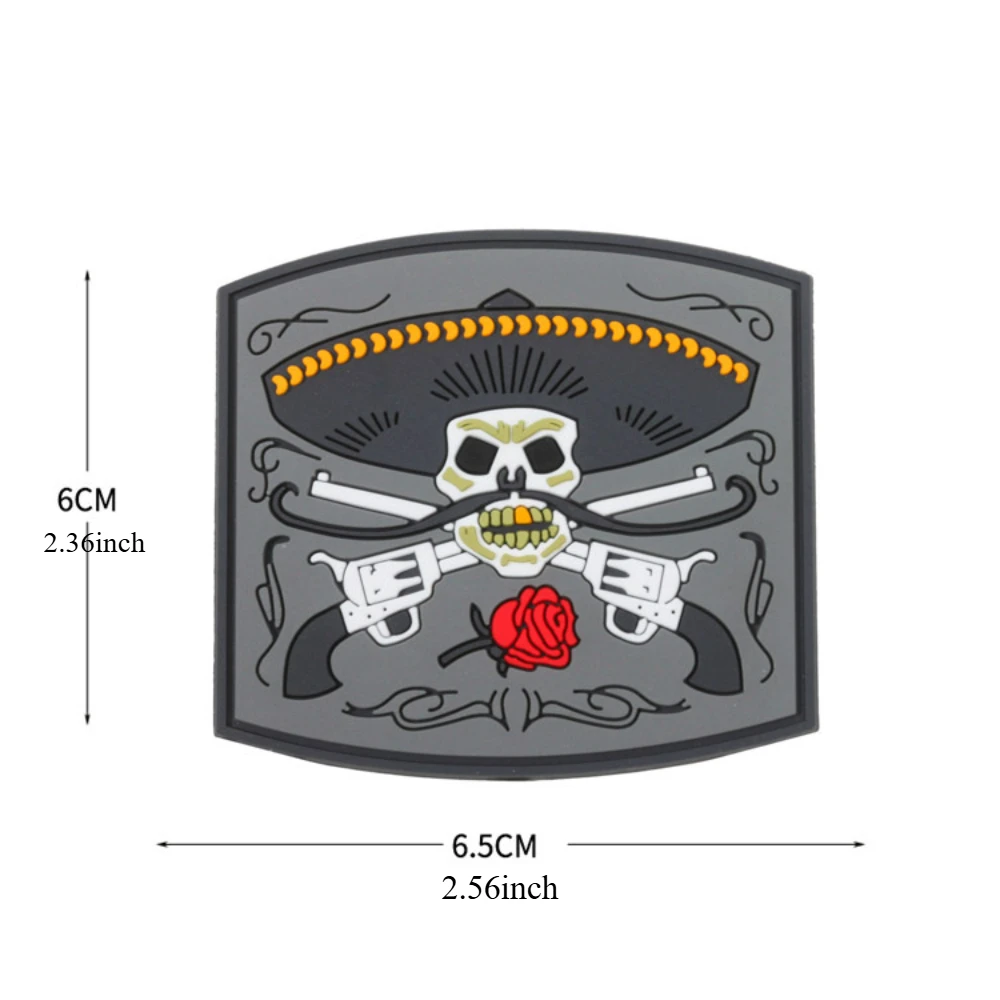 Edgy Skull & Wolf PVC Patch for Gear 2 Edgy Skull & Wolf PVC Patch for Gear - Image 2