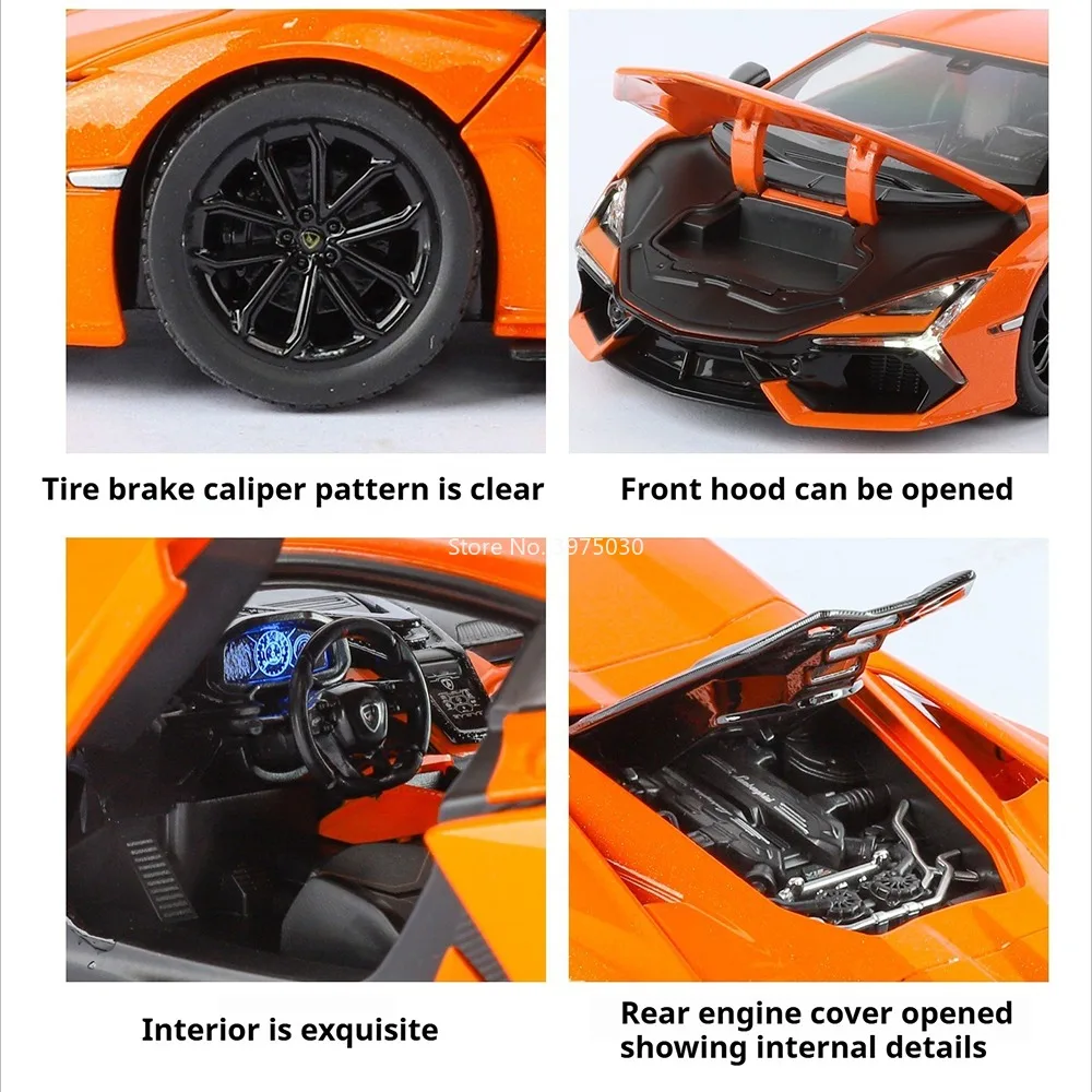 Revuelto 1:24 Scale Model Car with Lights 3 Revuelto 1:24 Scale Model Car with Lights - Image 3