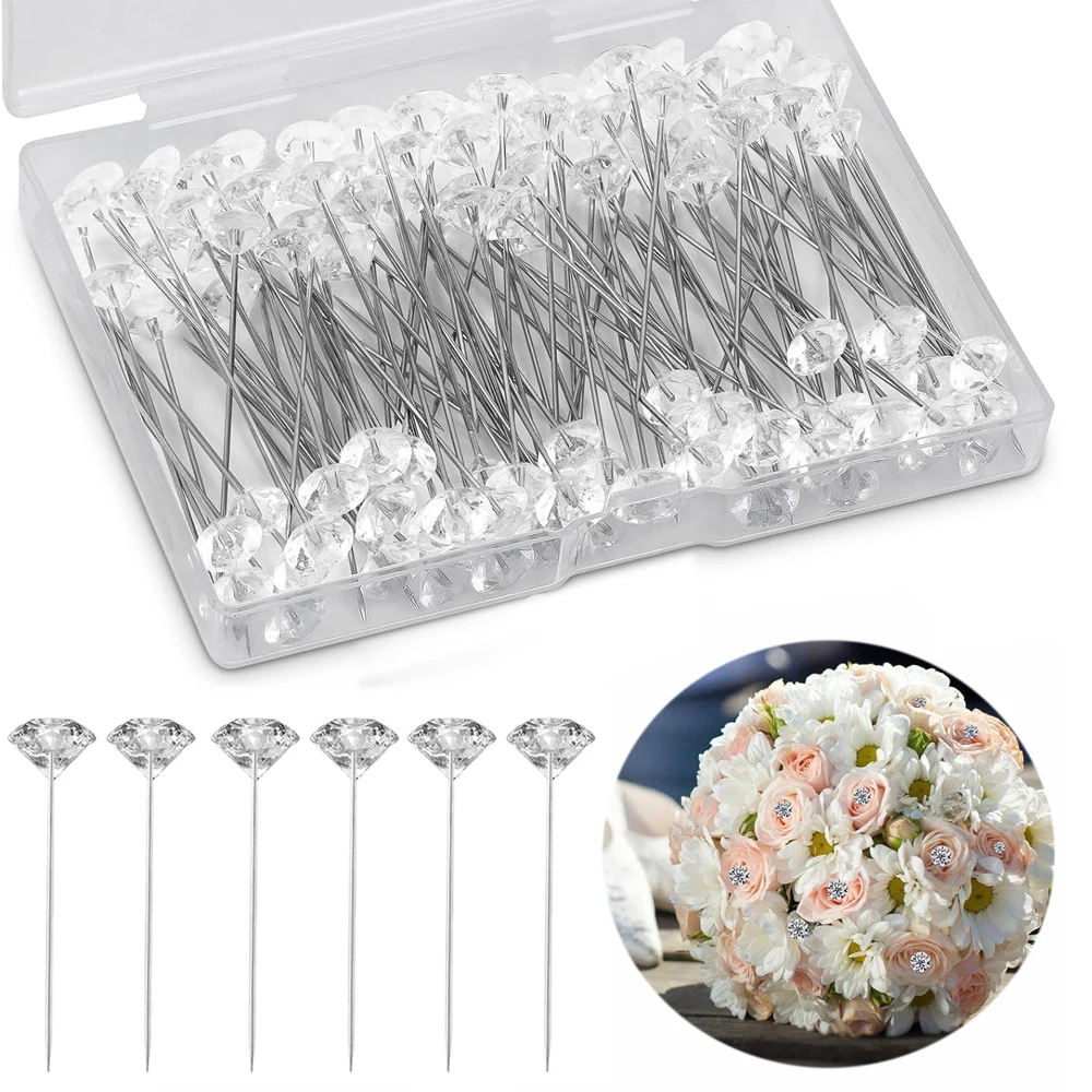 Elegant Clear Crystal Head Pins for Crafts 1 Elegant Clear Crystal Head Pins for Crafts