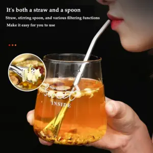Stainless Steel Drinking Straw Spoon 17.2cm 11 S41e082c9097848c8840b9821136d80d11