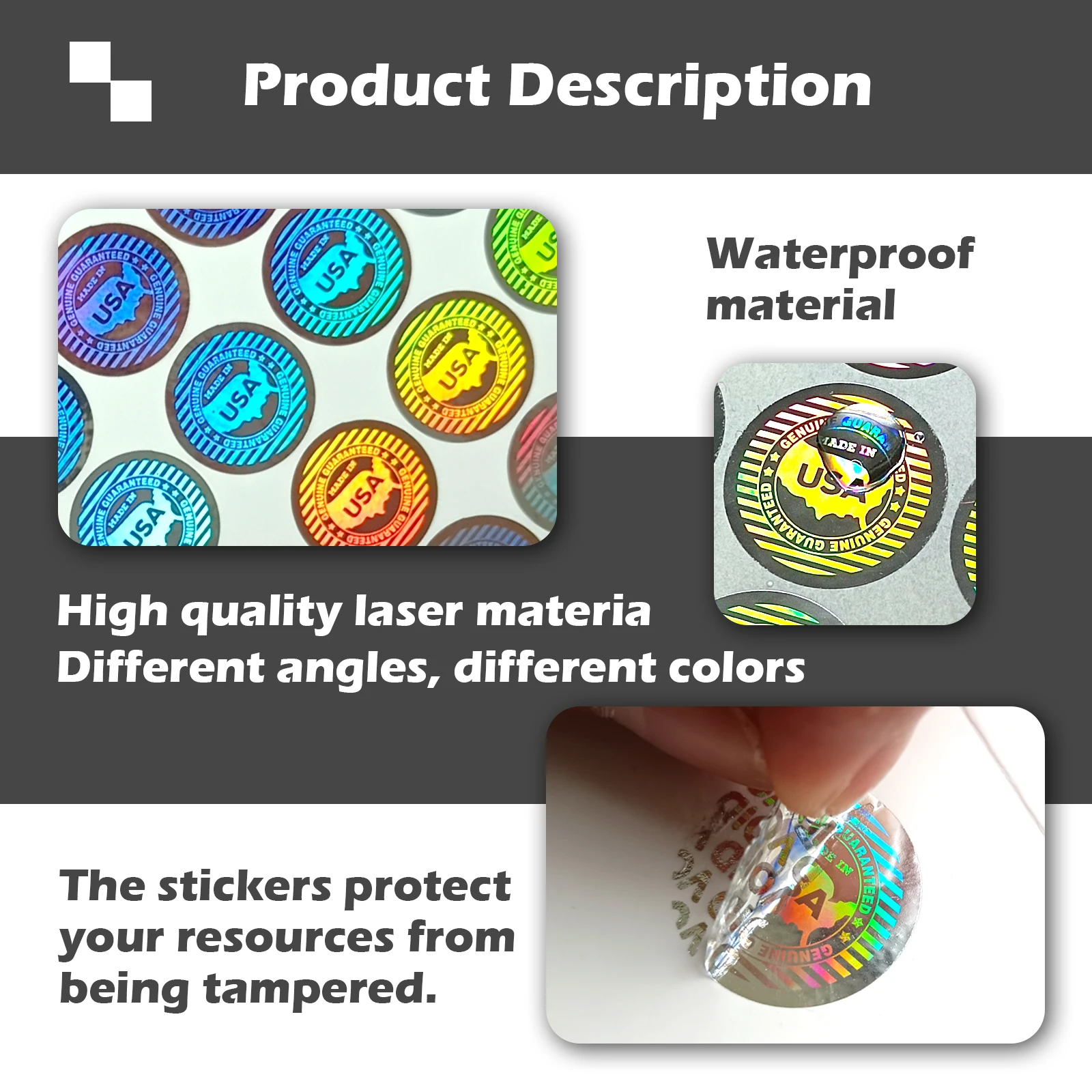 Holographic Security Sticker Pack of 300-1200 3 Holographic Security Sticker Pack of 300-1200 - Image 3