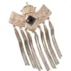 Wing Crown Tassel Brooch in Multiple Colors