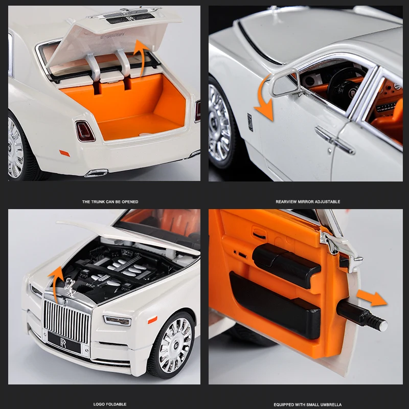 Luxury 1:20 Scale Diecast Car Model with Lights 3 Luxury 1:20 Scale Diecast Car Model with Lights - Image 3