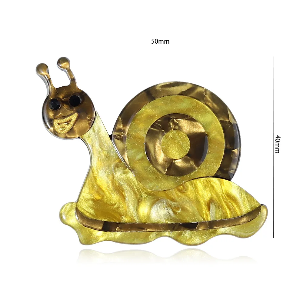 Vibrant Acrylic Snail Brooch for Fashion 2 Vibrant Acrylic Snail Brooch for Fashion - Image 2