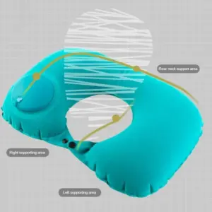 Bright Teal Inflatable U-Shaped Travel Pillow 11 S42a53986e8fb406d8b3c93273dd6c9c4Z