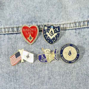 Masonic Badge Alloy with Patriotic Symbols 12 S42b3f5f622ea40d49baead3328af2cd3u