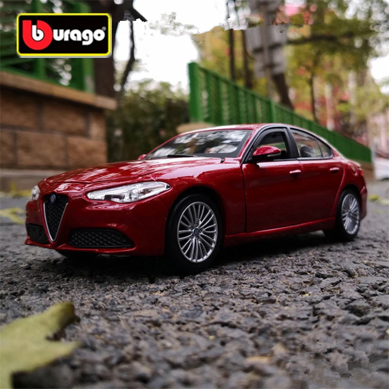 Vivid Red Alfa Romeo Giulia Coupe Model 1:24 Scale 2 Vivid Red Alfa Romeo Giulia Coupe Model 1:24 Scale - Image 2