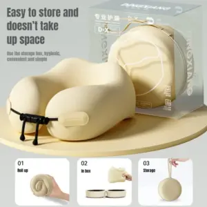 Travel Neck Pillow with Memory Cotton Support 14 S42d170d31b4a4b8ab2037447fe1addd5M