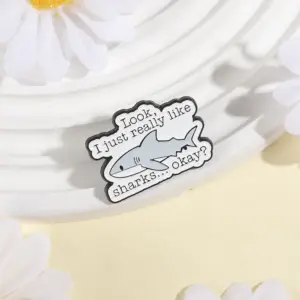 Playful Shark Brooch Set for Men and Women 9 S42e020d95215495f903cf9399d47d21fx