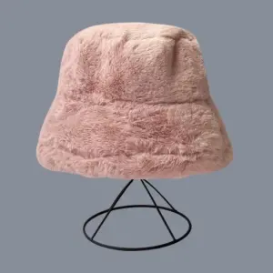 Beige Imitation Mink Fur Bucket Hat for Women 17 S4320f4802887411aa9d721cde2c37c69U