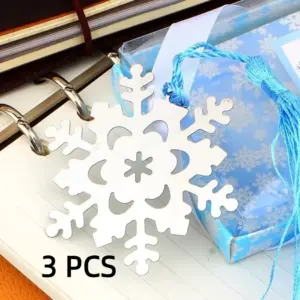 Silver Snowflake Metal Bookmarks Set (3 Pieces) 14 S432954c5202042748a30b7dabd5c53a8M