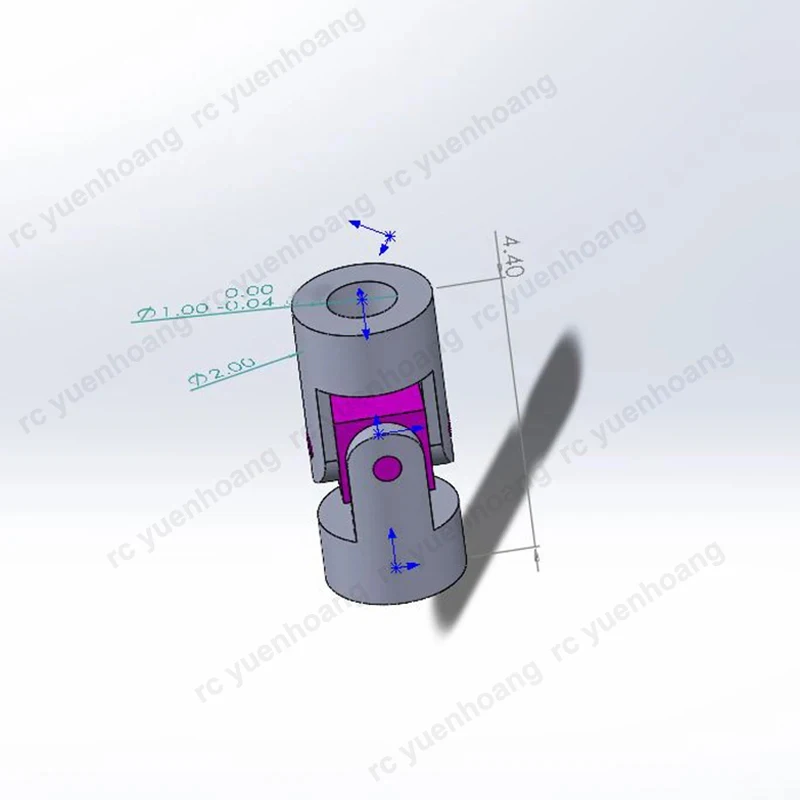 Brass Universal Joint Set for RC and Robots 2 Brass Universal Joint Set for RC and Robots - Image 2