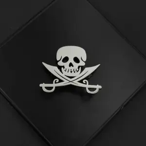 Punk Skull Brooch in Silver, Black, or Gold 9 S43514c3f32bf4f16babb717df1bcf585M